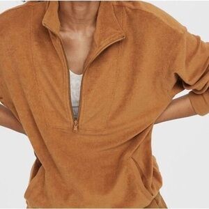 Offline By Aerie Summer Lights Quarter Zip Oversized Sweatshirt XL